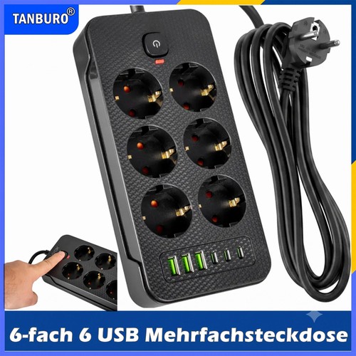 Fach mehrfachsteckdose 6er - mehrfachsteckdose,