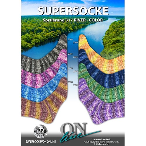 Online supersocke fach - 6-fach, sort