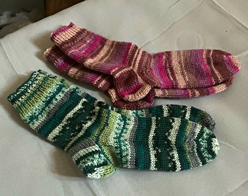 Selbstgestrickte socken 6fach - socken,