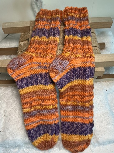 1paar socken handgestrickt - 1paar,